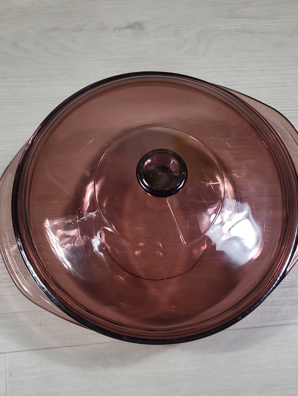 Vintage Pyrex Cranberry Round Casserole Dish 2L #024 With Lid Kitchen Purple - Picture 2 of 12